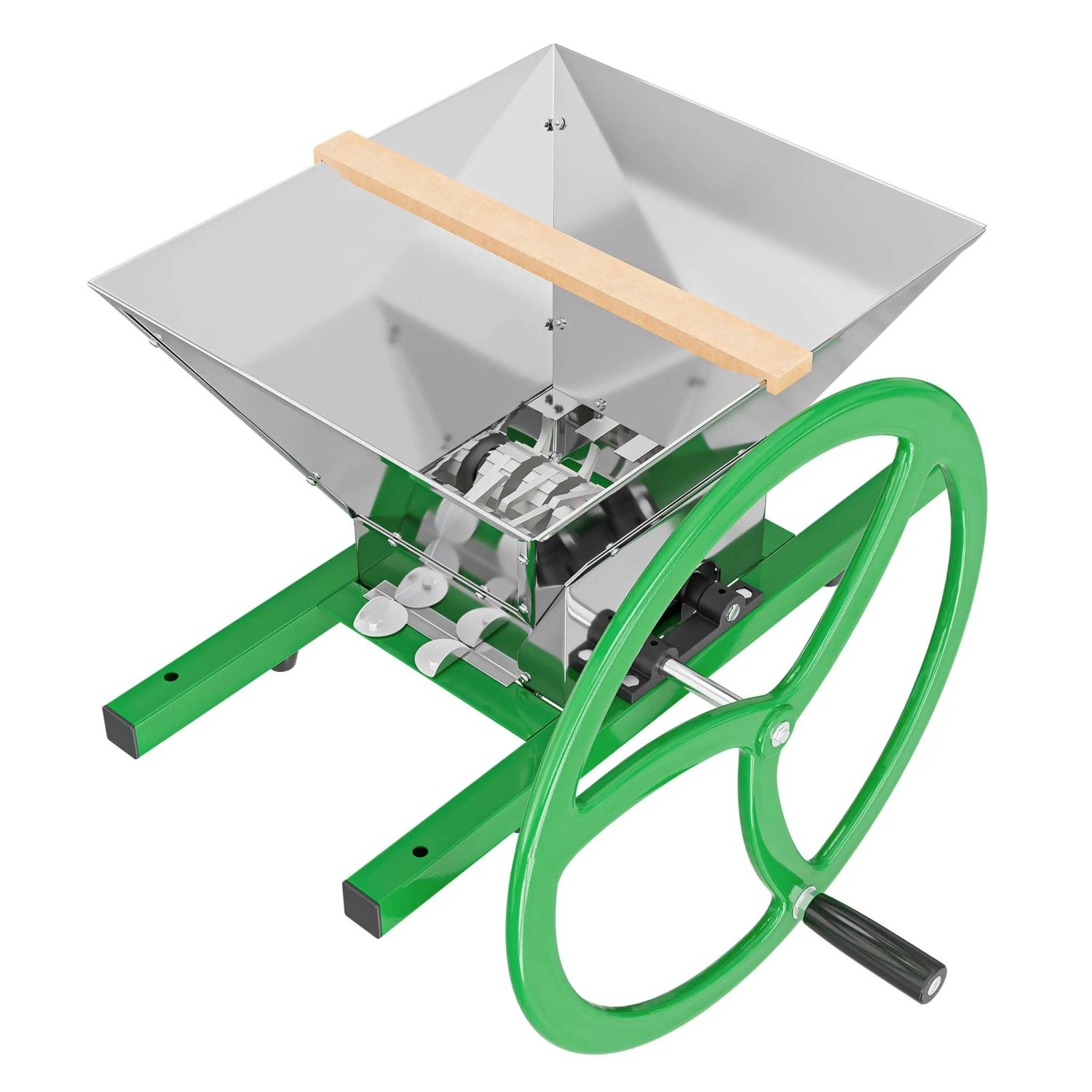 Wiltec Obstmühle 7L Trichter Runde Handkurbel Obstmühle Saftpresse Apfelpresse
