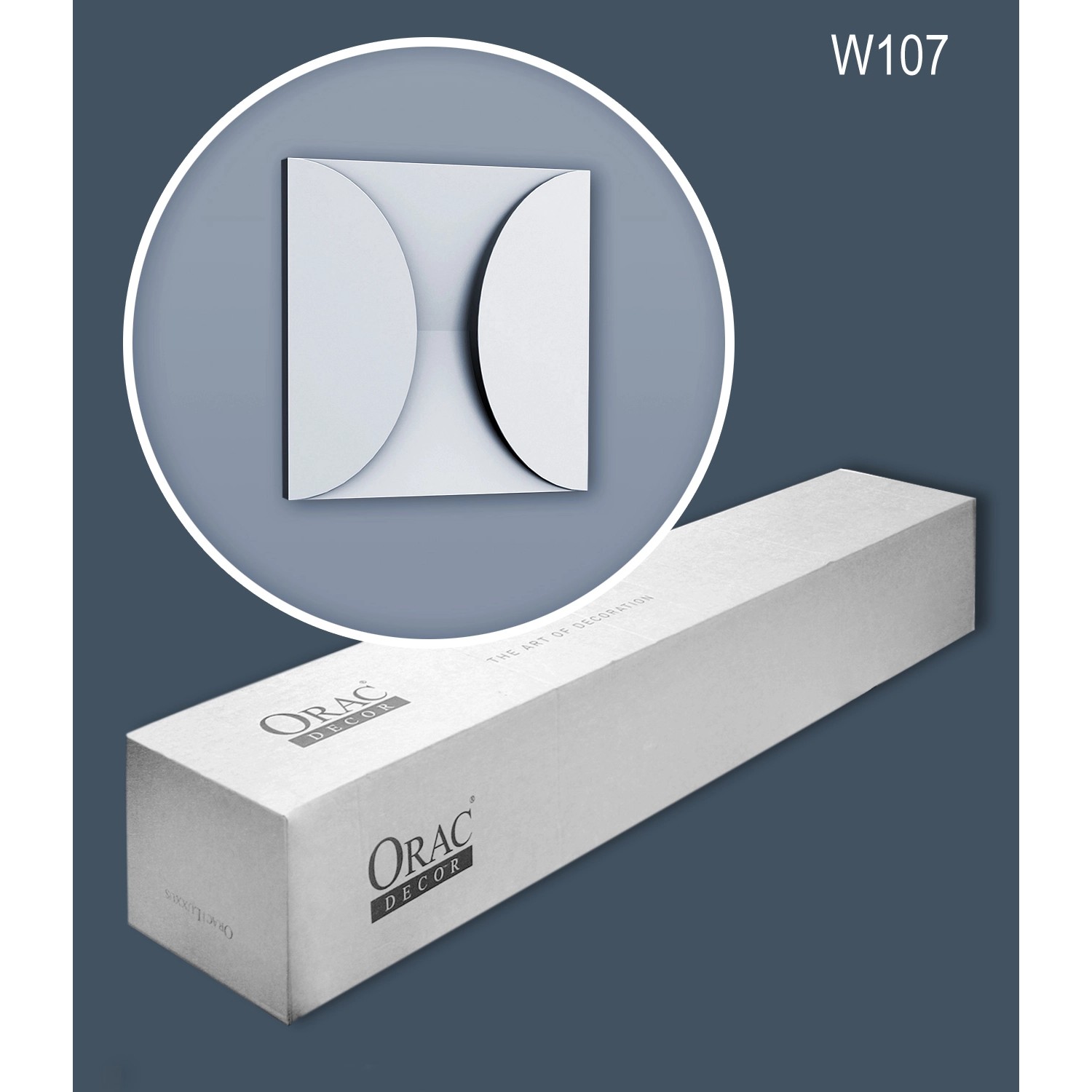 ORAC DECOR W107-Box: 3D Wandpaneele, 5er Set, weiß, modernes Design. Inklusive Verpackung.