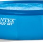 Blauer Intex Easy Set Pool, Ø 457 x 122 cm, runder Quick-Up Pool für den Garten.