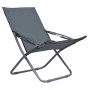 Grauer Furnicato Klappbarer Strandstuhl, ideal für Garten, Camping und Strand.