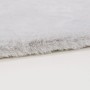 Detailaufnahme: Silberner Schöner Wohnen Badteppich Bali, 60x90 cm, flauschige Oberfläche.