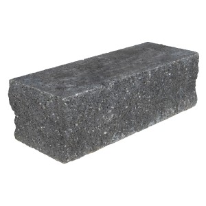 EHL Mauerstein Anzio-Light, Anfang-/Endstein, 50x18x15 cm, Basalt-Anthrazit für Mauern und Beeteinfassungen.