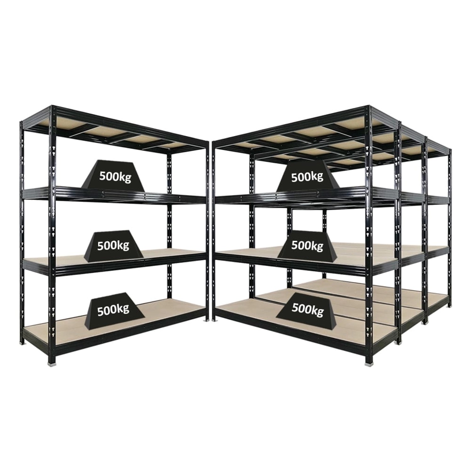 PROREGAL Mega Deal 4x Profi Schwerlastregal Rhino HxBxT 200x200x60cm 4 Span günstig online kaufen