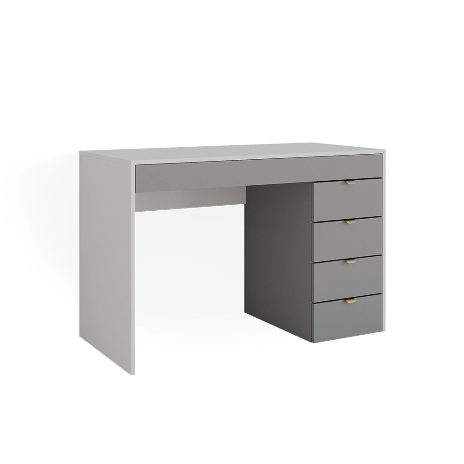 Vicco Schminktisch Elise Weiß/Grau/Grau/Grau 115 cm mit 5 Schubladen günstig online kaufen