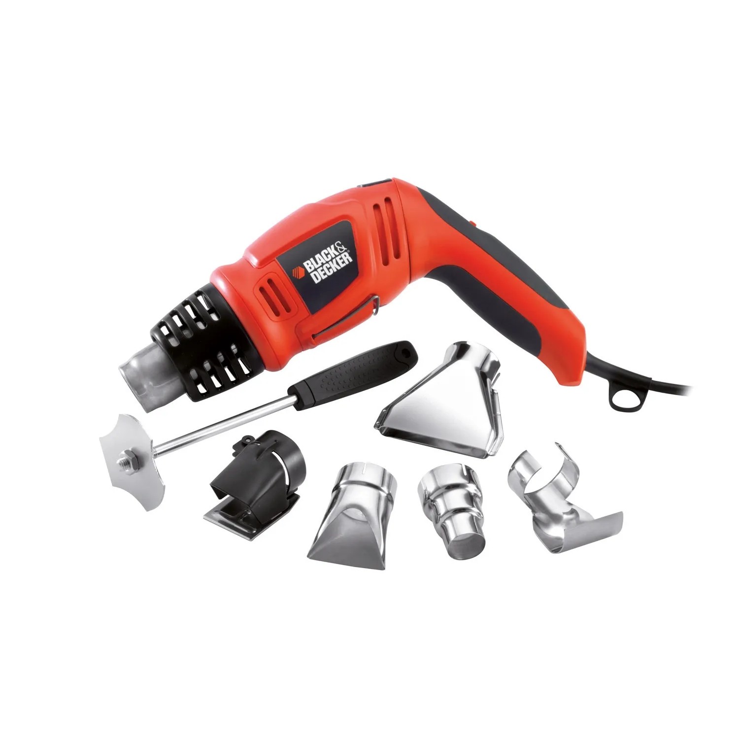 Black+Decker Heißluftgerät KX1693 (1.800 W) mit Zubehördüsen und Schaber.