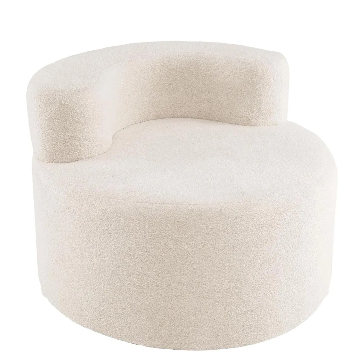 Costway Rundes Sofa Loungesessel mit Abnehmbarem Bezug Beige