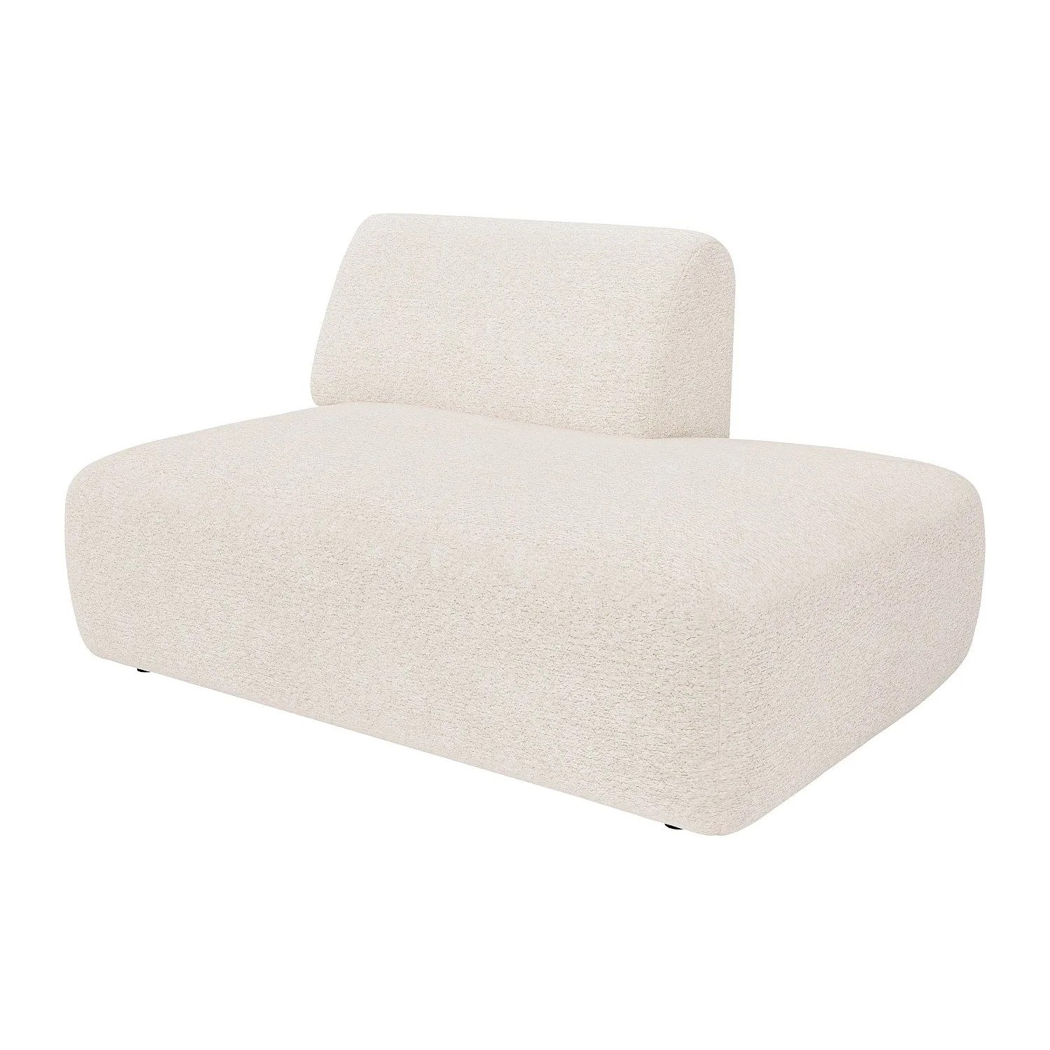 Vente-unique Recamiere Ohne Schlaffunktion Pogni Weiß 130 cm
