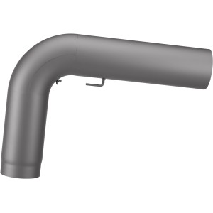 Justus Rohr-Set, Ø 150 mm, gussgrau, mit Drosselklappe für Kamin & Ofen.