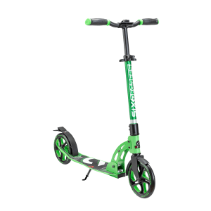 Six Degrees Aluminium Scooter mit Klappmechanismus und Ständer 205 mm Höhenverstellbar GS-Geprüft Hellgrün Testsieger
