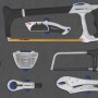 Matador Werkzeugmodul Mechaniker-Satz, 12-teilig mit Zange, Schere, Sägen und Cuttermesser.