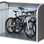 Biohort StoreMax 190, dunkelgrau-metallic, mit Fahrrädern. Universalbox für Garten, Geräte und Fahrräder.
