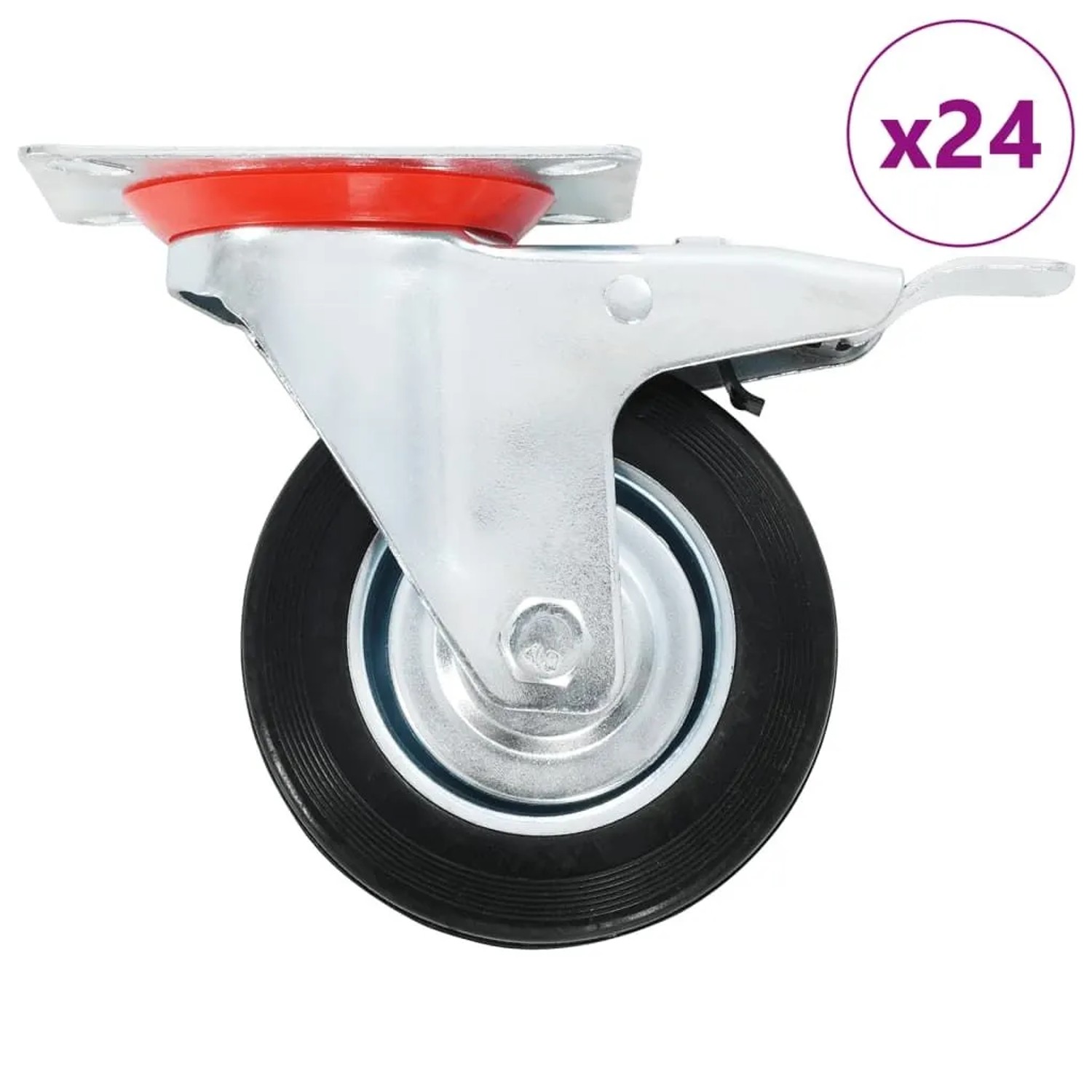 vidaXL 24 Stk Lenkrollen 100 mm 277964