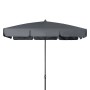Anthrazitfarbener, rechteckiger Doppler Balkonschirm mit Knickfunktion, 115x188 cm.