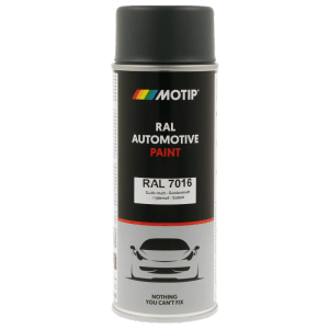 Motip Automotive Spraydose, RAL 7016 Anthrazitgrau Seidenmatt, 400 ml für Lack- & Karosseriereparatur.