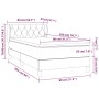 vidaXL Boxspringbett dunkelgrau, 80x200 cm, Samtbett mit Matratze und Kopfteil.