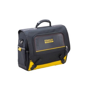 Stanley FatMax Laptop-Tasche, schwarz-gelb, gepolstert. Robuste Nylon-Arbeitstasche für sicheren Transport.