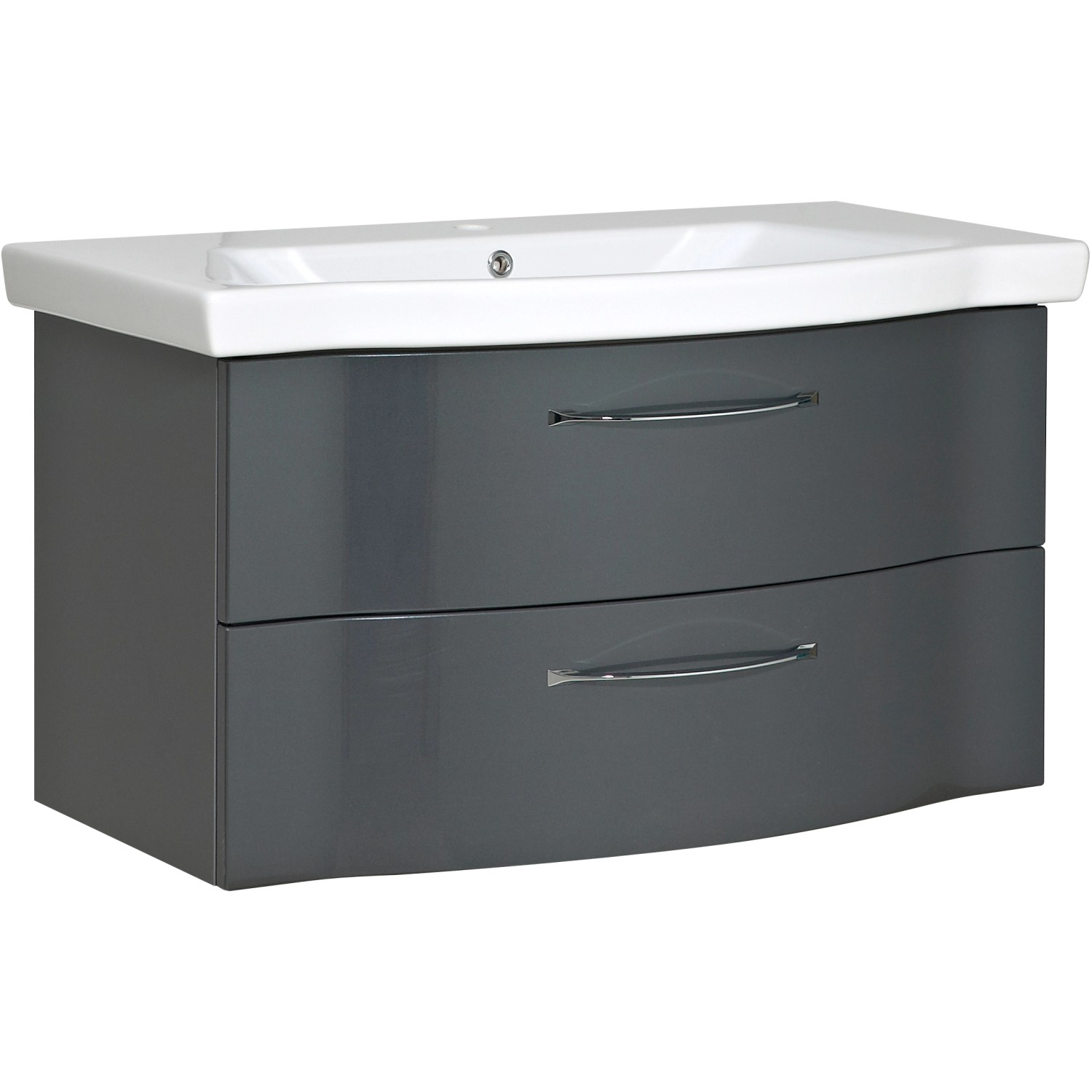 Pelipal Waschbeckenunterschrank Quantum 03 Anthrazit 90 cm