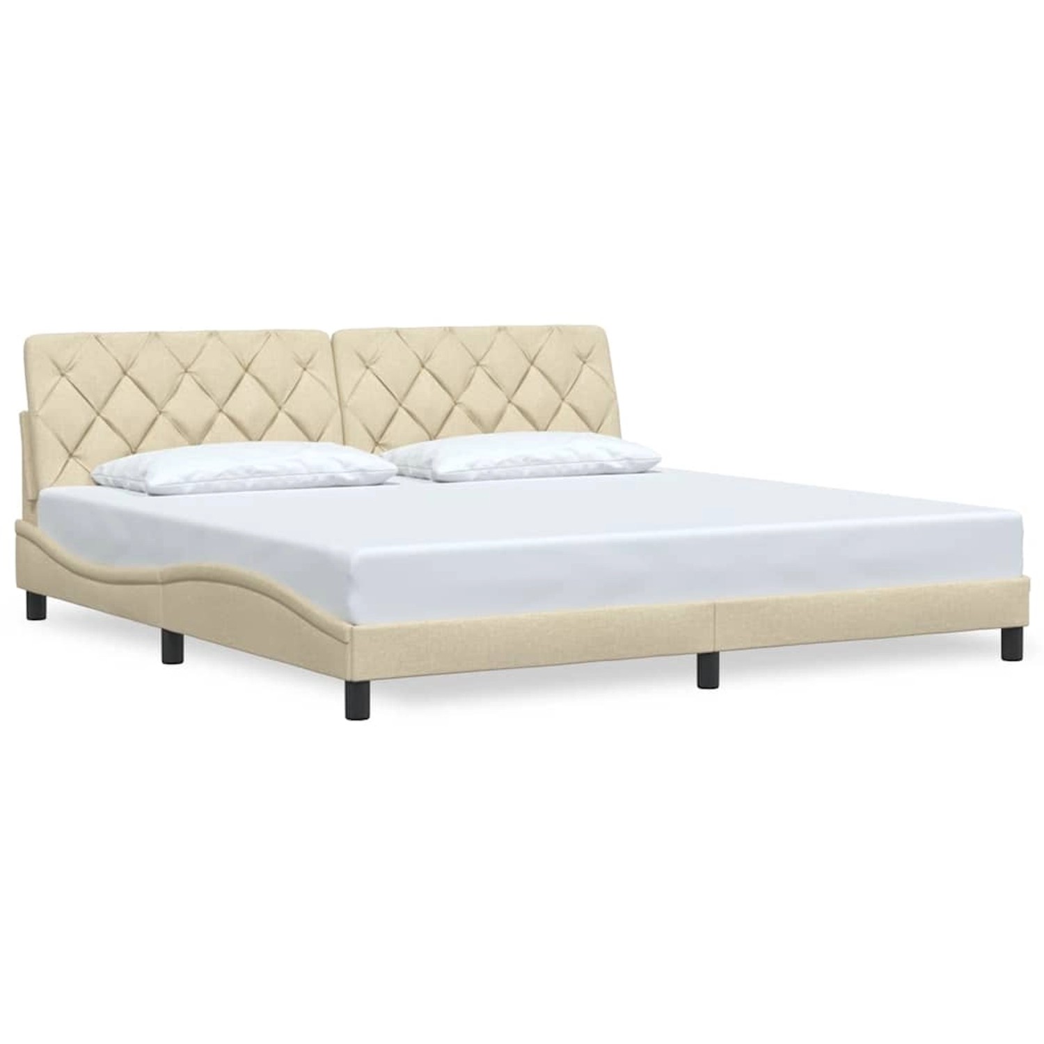 vidaXL Bettgestell ohne Matratze Creme 200x200 cm Stoff 3310627 günstig online kaufen
