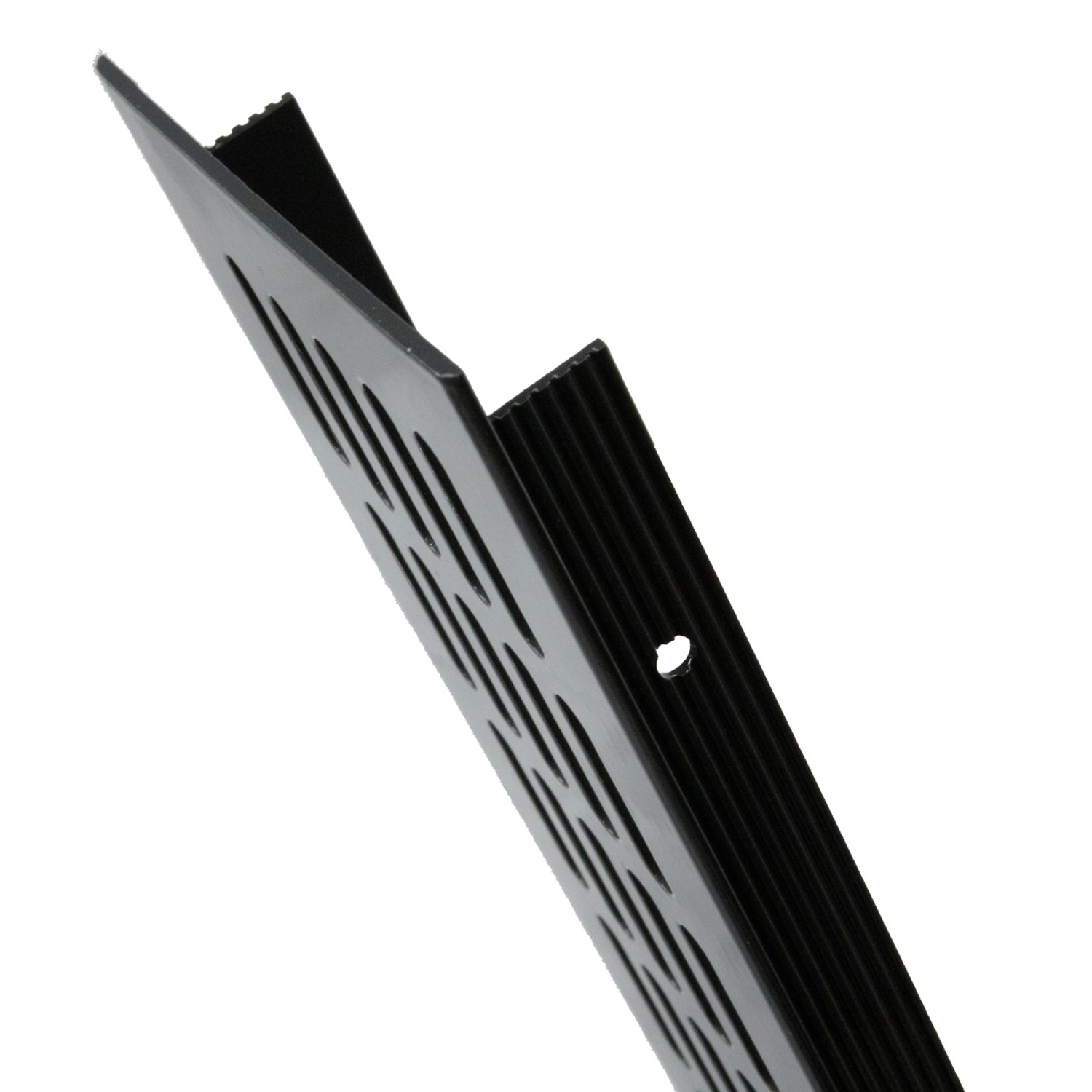 Anthrazitfarbenes Alu-Lüftungsgitter, 80x1000mm, von MS Beschläge für optimale Belüftung.