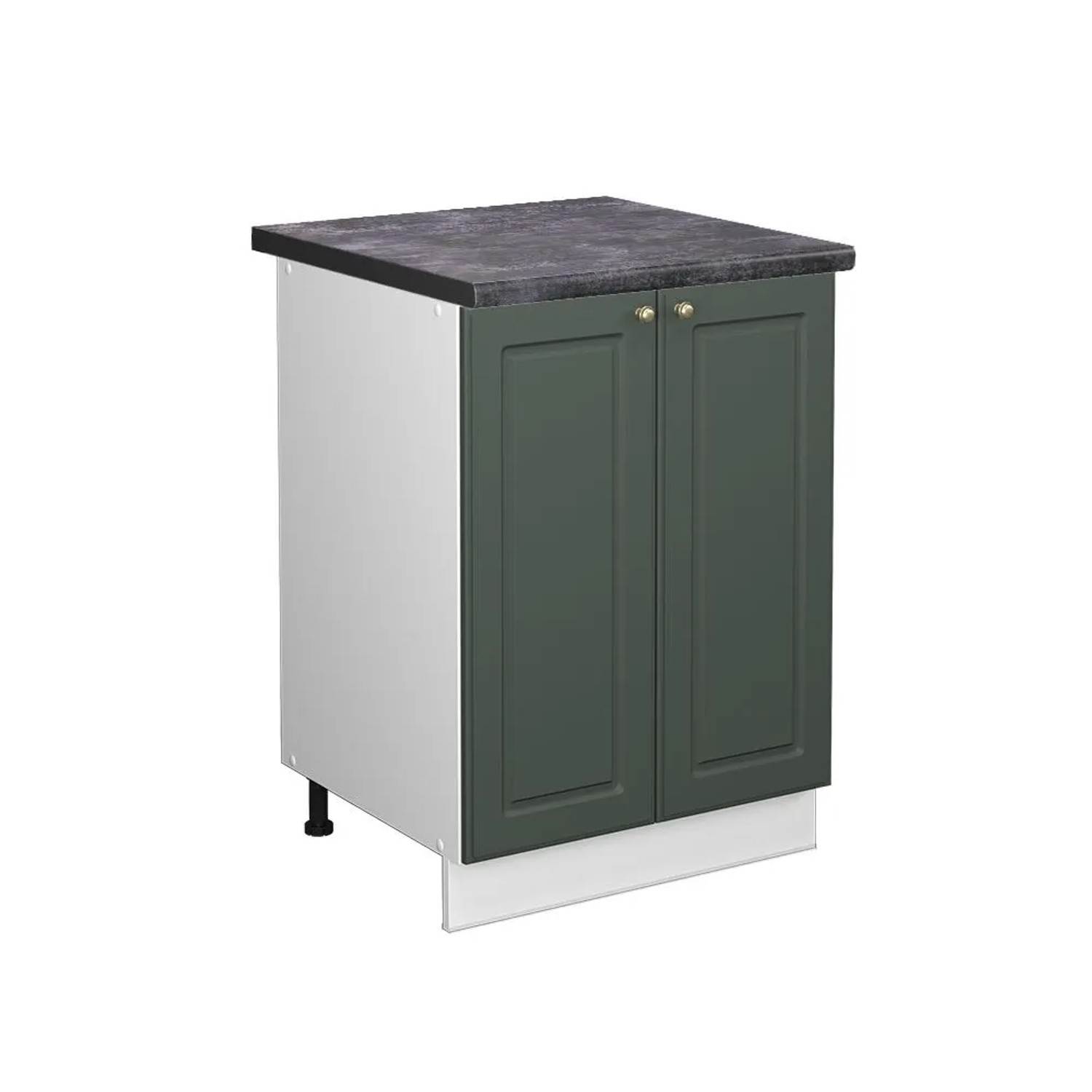 Vicco Küchenunterschrank Fame-Line Grün-Gold Landhaus Weiß 60 cm AP Anthrazit
