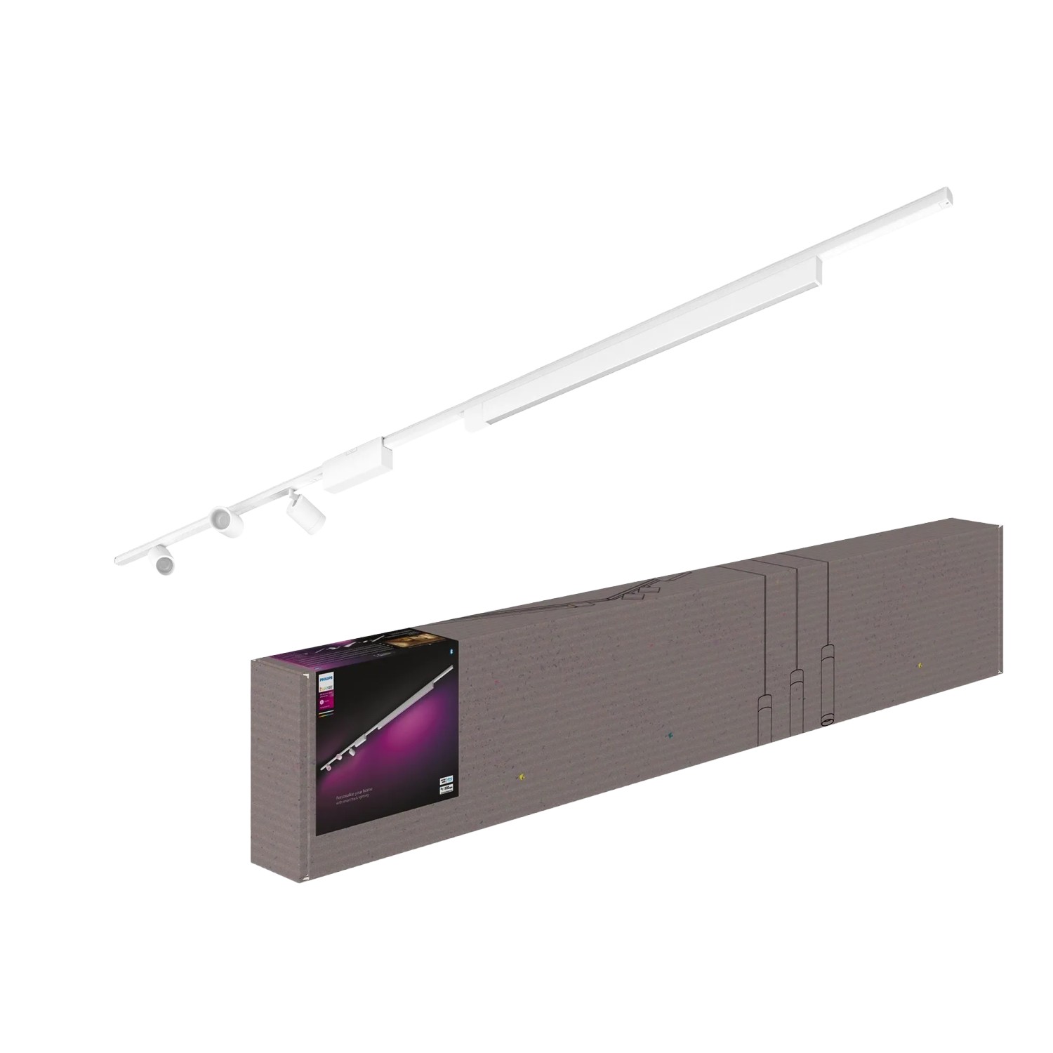 Image of Philips Hue LED-Schienenbeleuchtung Perifo 3er Spotleuchte und Lightbar Weiß