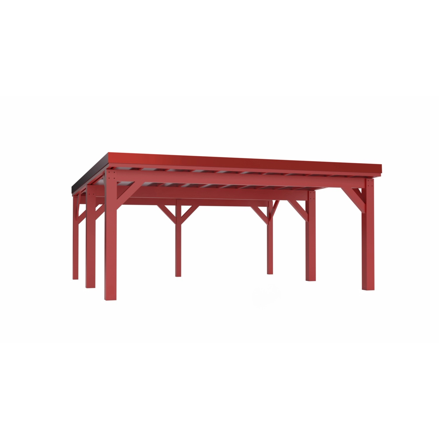 Holzbrüder Carport Ralf 36 250 kg/m² Oxidrot-Rot günstig online kaufen