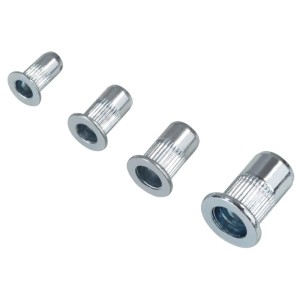 Westfalia Blindnietmuttern-Set 100 StÜCk Stahl M3 M4 M5 M6
