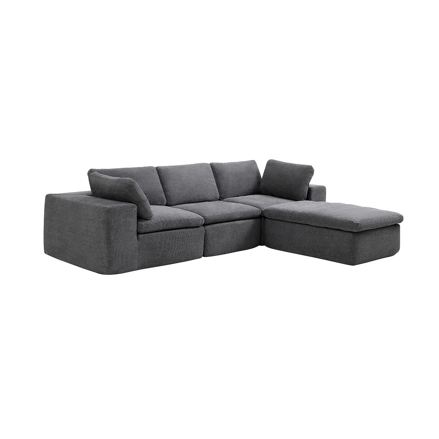 Vente-unique Modulierbares Sofa Cortoline Anthrazitgrau 304 cm