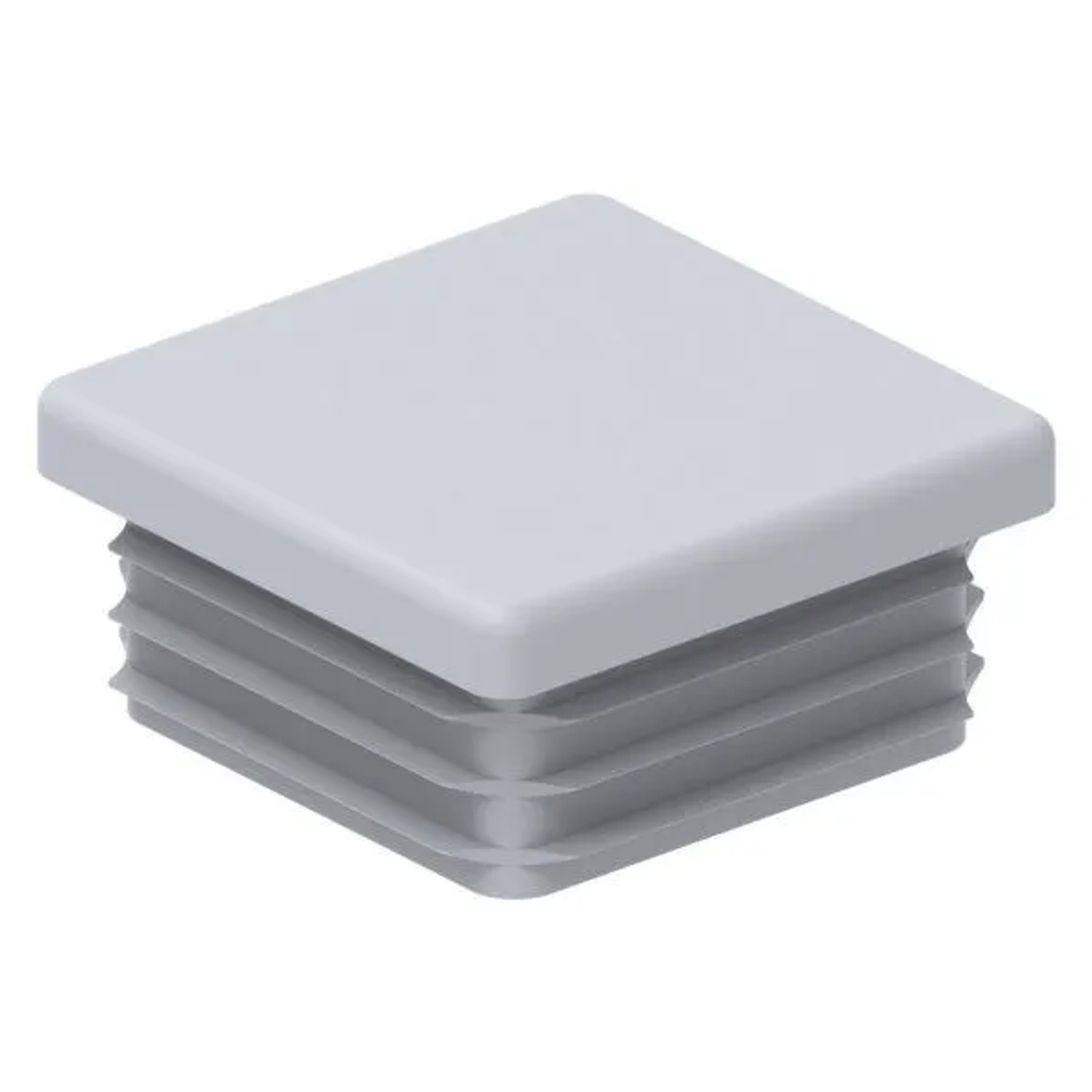 FeNau Einsteckkappe Kunststoff Für Quadratrohr 40 X 40 mm Grau Wandstärke 1,5-2,0 mm