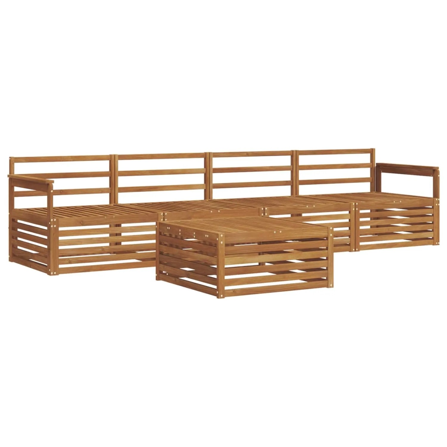 vidaXL Outdoor-Sofagarnitur 5-Tlg Natur 3372964