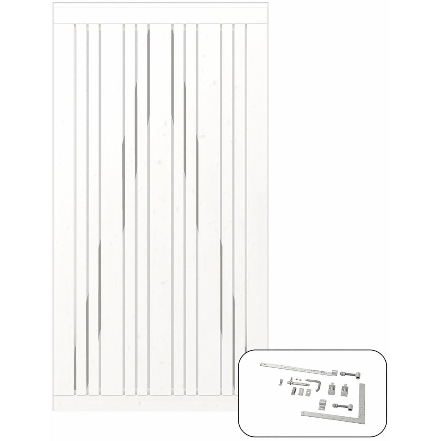 EinzeltorTangent Nadelholz Weiß 95 cm x 180 cm günstig online kaufen