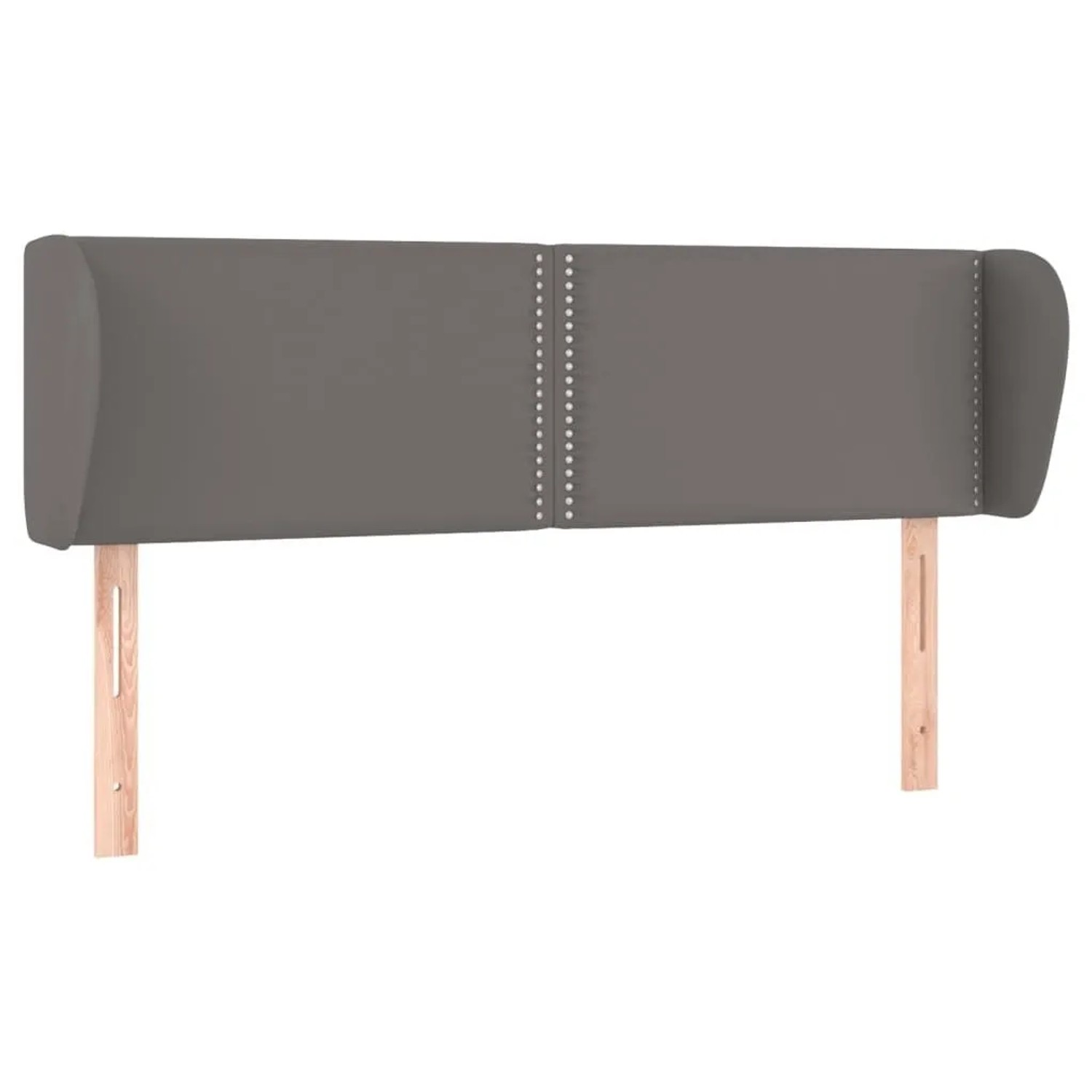 vidaXL Kopfteil mit Ohren Grau 147x23x78/88 cm Kunstleder 3117098
