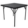 Schwarzer, klappbarer CHEFGASTRO Balkontisch (86x86cm) für 4 Personen, ideal für Garten, Camping und Outdoor.