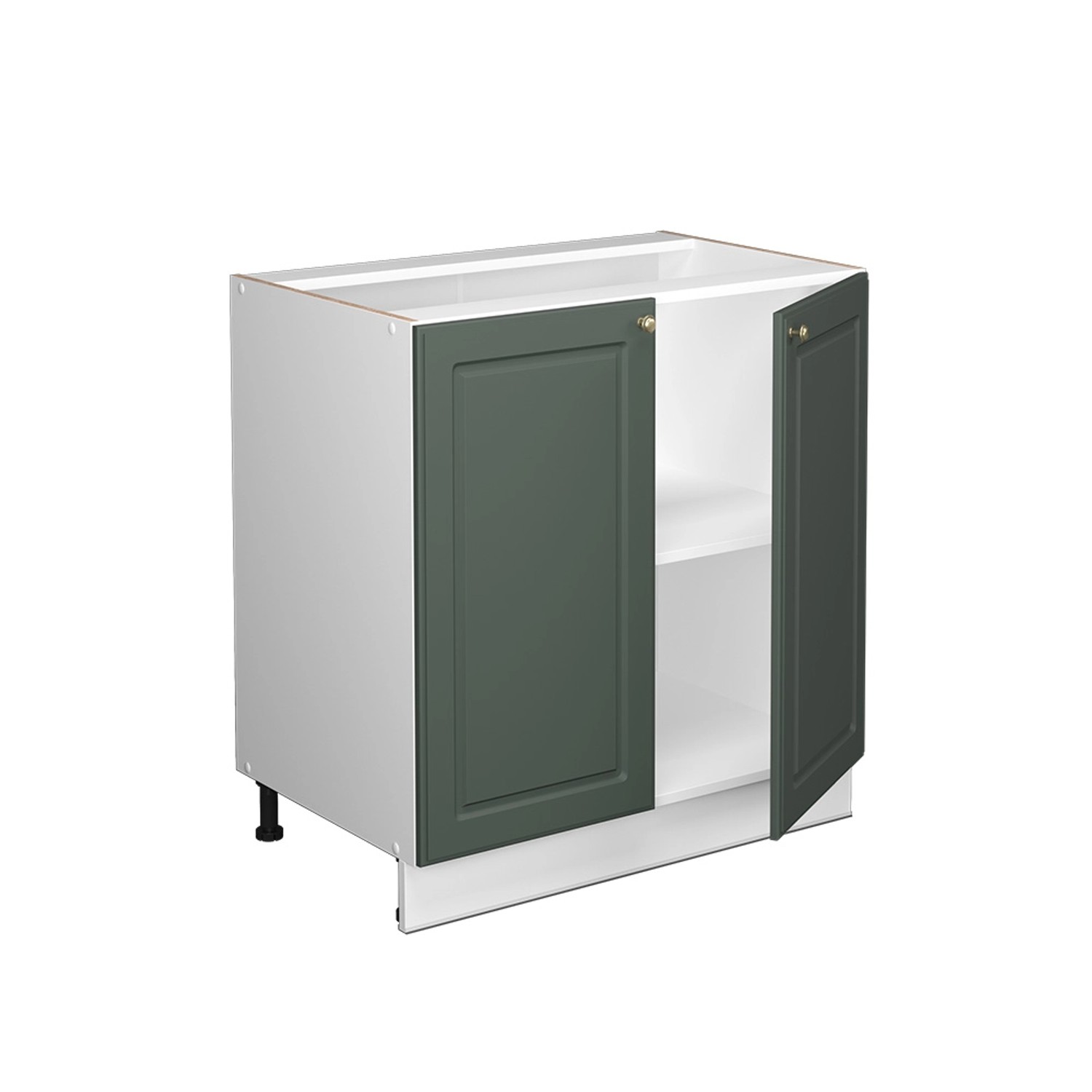 Vicco Spülenunterschrank Fame-Line Grün-Gold Landhaus/Weiß 80 cm mit Regal günstig online kaufen