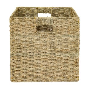 HMF 37040 Aufbewahrungskorb Korb Geflochten Seegras Kallax 32 x 34 x 32 cm
