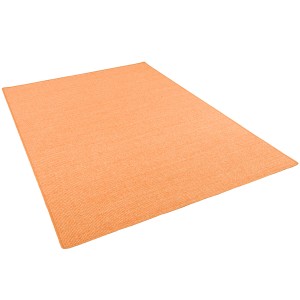 Klassischer, orangefarbener Sisalteppich (160x240 cm) von Snapstyle. Naturfaser-Teppich für Wohnräume.