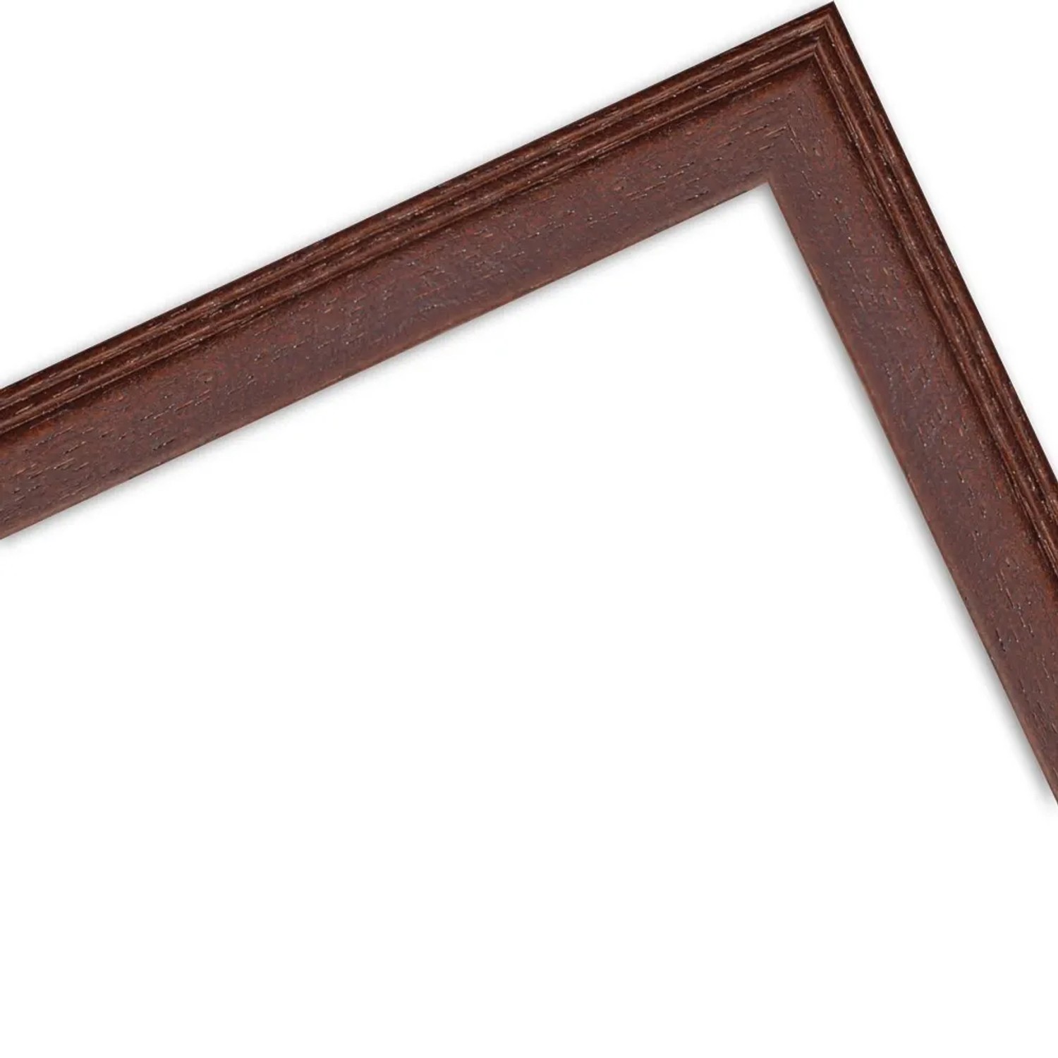 Bilderrahmen H320, 20x30 cm, Nussbaum-Optik, Massivholz, klassischer Stil.