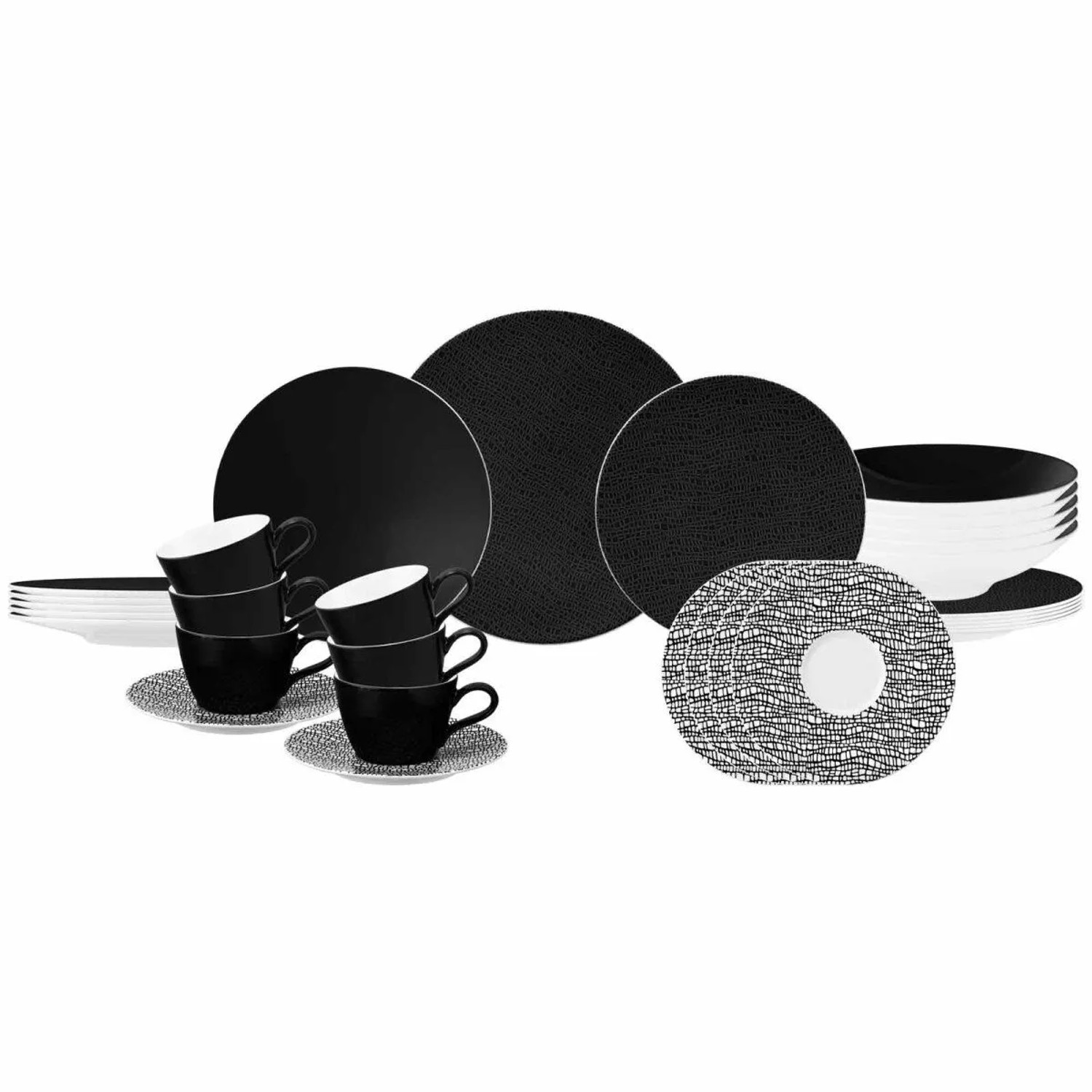 Seltmann Weiden Life Fashion Kombiservice 30-teilig Glamorous Black