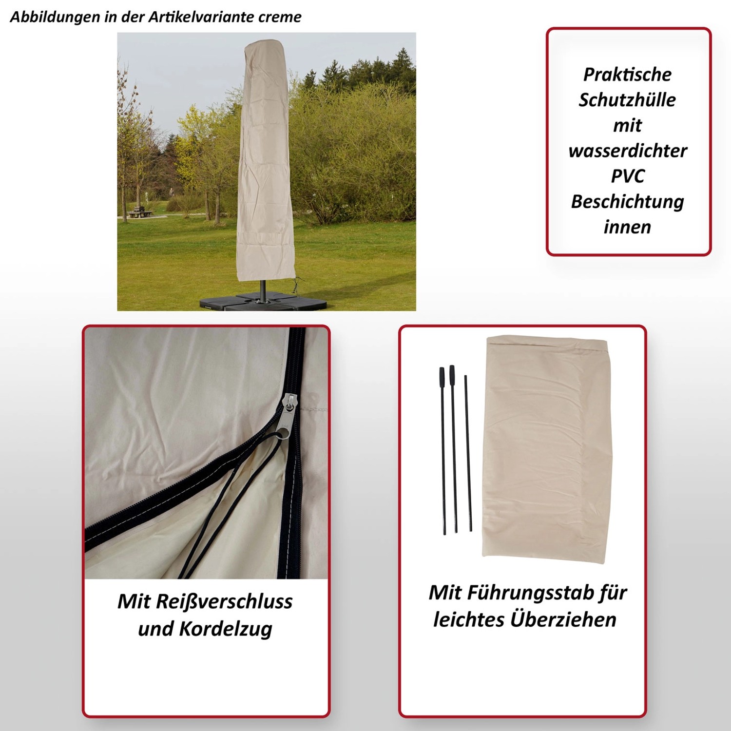 MCW Schutzhülle MCW für Ampelschirm bis 4,3m Creme kaufen bei OBI