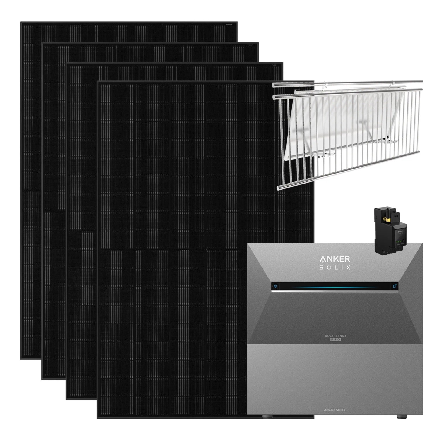 Anker SOLIX Solarbank 3 Pro 1.820 W Balkonkraftwerk mit 1 BP2700 Halterung Balkongeländer