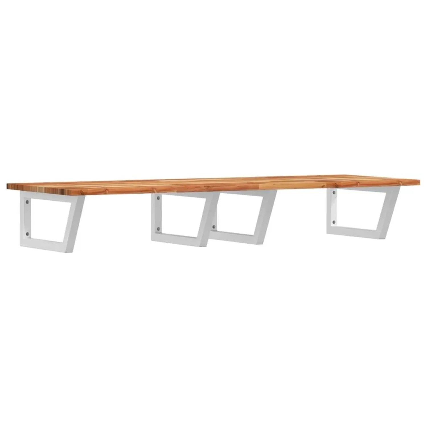 vidaXL Waschbeckenregal Wandmontage Stahl und Akazienholz 3302838