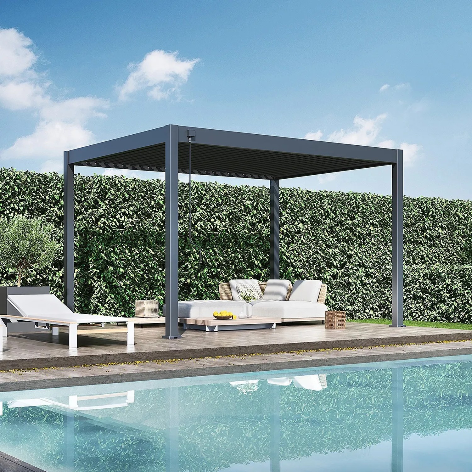 Pergola-Bespannung 3x4 M Aus Polyester (180 G/m²) – Wasserabweisend & Stabil Für Wandpergola Mit Stahlrahmen