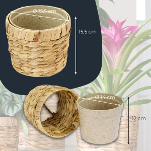 HMF 37280-14CM Innovativer Blumentopf Wasserhyazinthe Pflanztopf Rund 14 cm Durchmesser