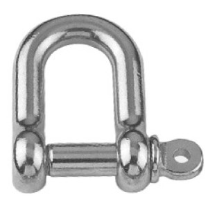 Seilflechter Schäkel aus Edelstahl, Bolzenstärke 8 mm, Nutzlast 750 kg.