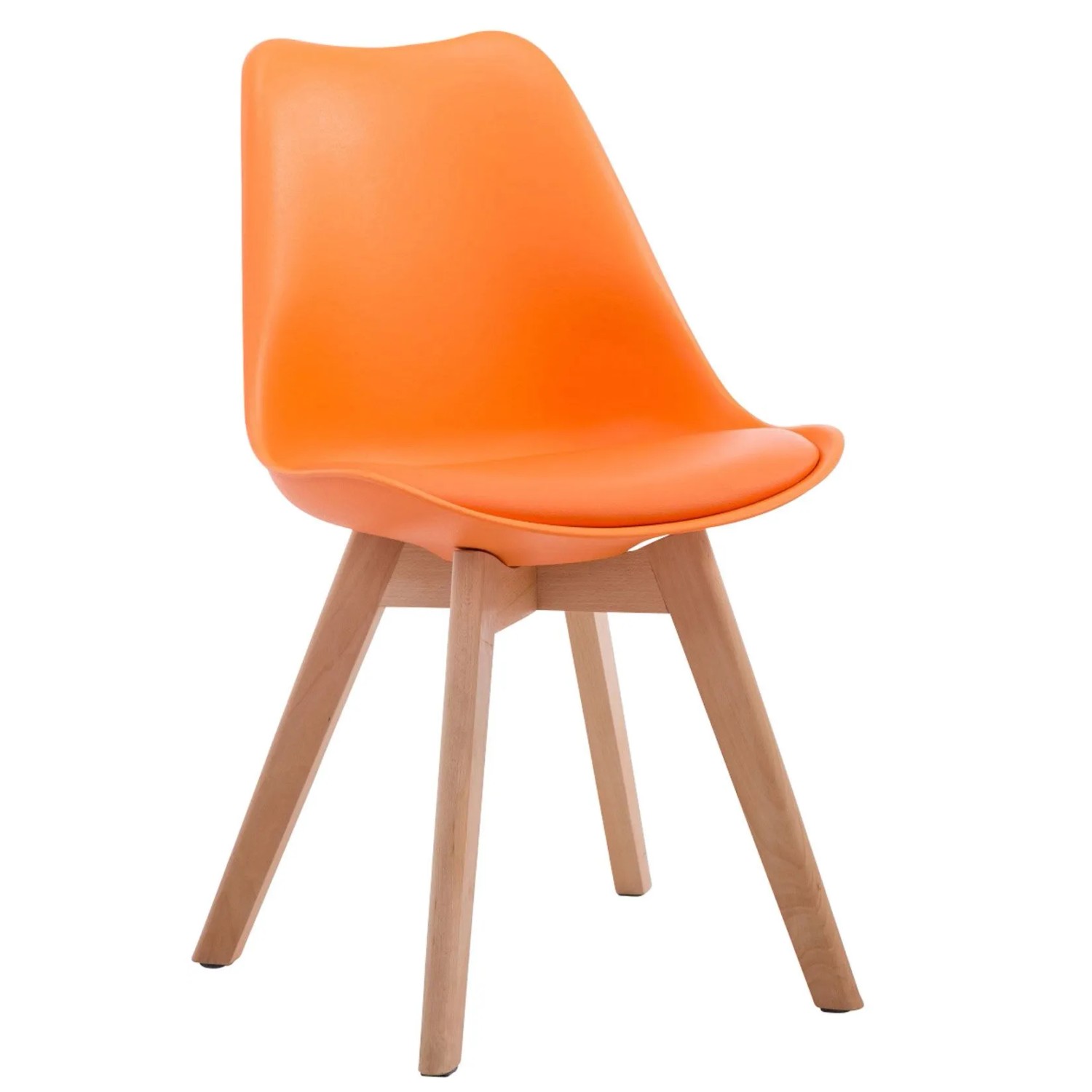 CLP Besucherstuhl Borneo V2 Kunstleder Orange/Natura