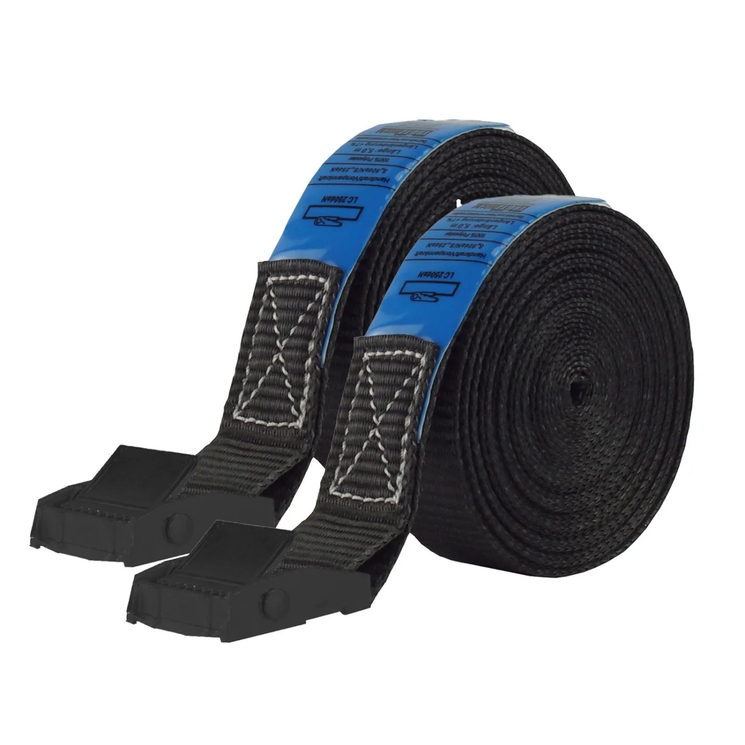 Thumbnail - TRUTZHOLM 2x Profi Spanngurt Klemmschloss Auto 1 Teilig 5m 250 kg Schwarz