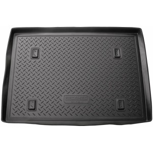 Schwarze Gummi Kofferraumwanne für Renault Kangoo I (1997-2009), passgenaues Autozubehör.