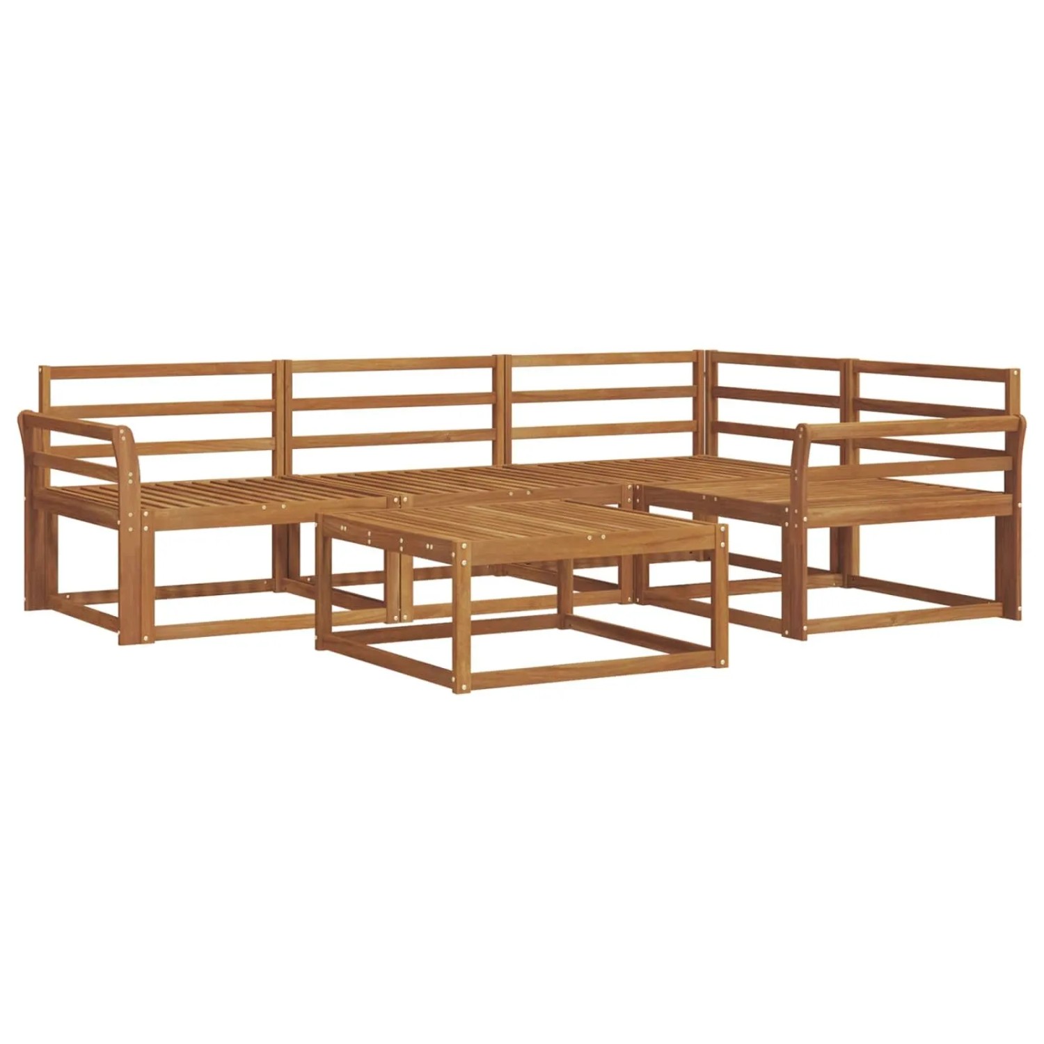 vidaXL Outdoor-Sofagarnitur 5-Tlg Natur Massivholz Akazie 3367542