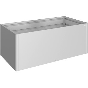 Biohort Hochbeet, Größe 2x1 m, in Silber-Metallic. Ideal für Garten und Pflanzen.