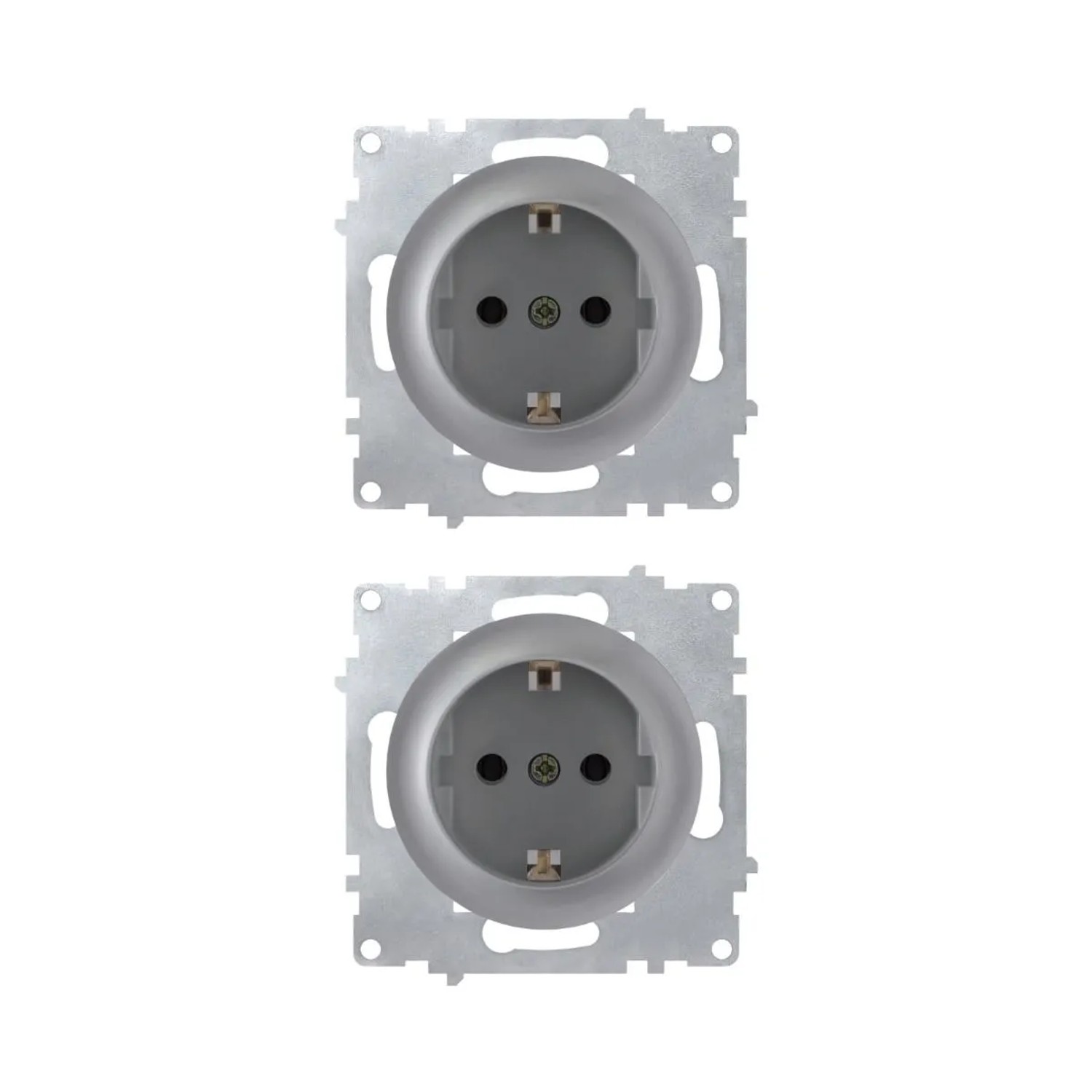 OneKeyElectro 2x Schuko Steckdosen Set Grau